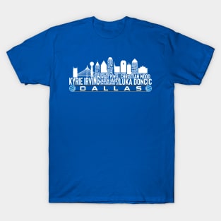 Dallas Basketball Team 23 Player Roster, Dallas City Skyline T-Shirt